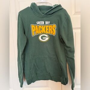 NFL Green Bay Packers Youth XL Green Hoodie Sweatshirt Wisconsin Football